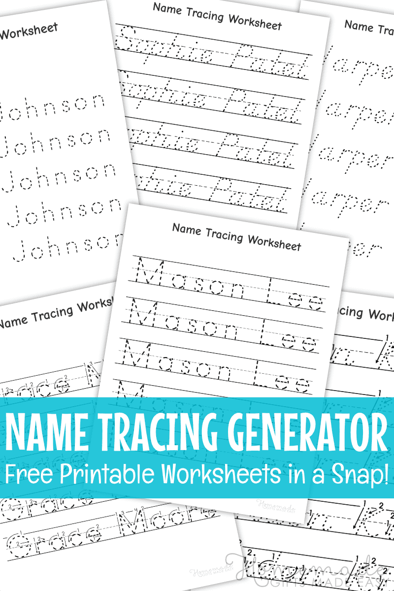 Name Trace Worksheets Free Print