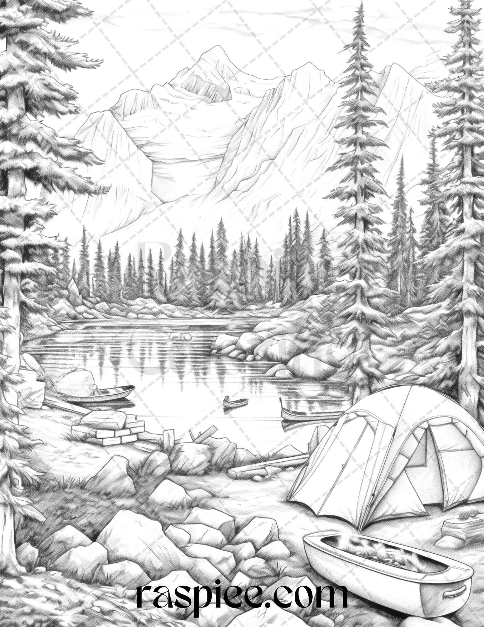 Camping Coloring Sheets Printable