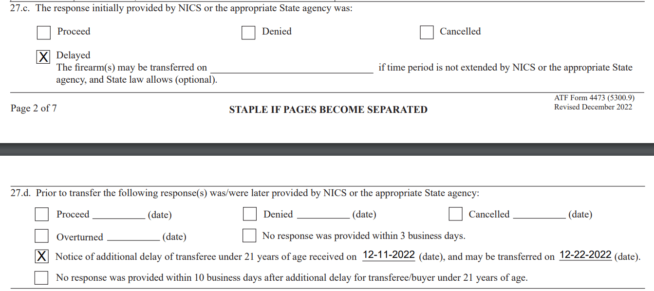 New ATF Form 4473 December 2022 Revised Form FFL Boss