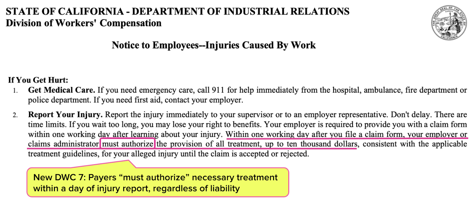 New CA DWC Form 7 Warps Workers Comp Reality DaisyBill