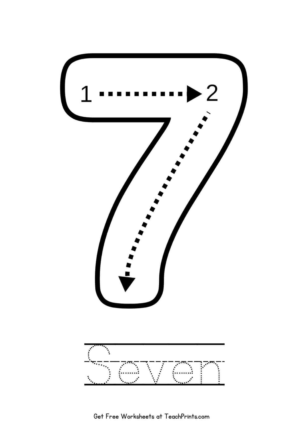 Free Printable Number 7 Worksheets Preschool