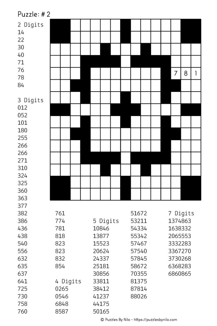 Cross Number Puzzles Printable