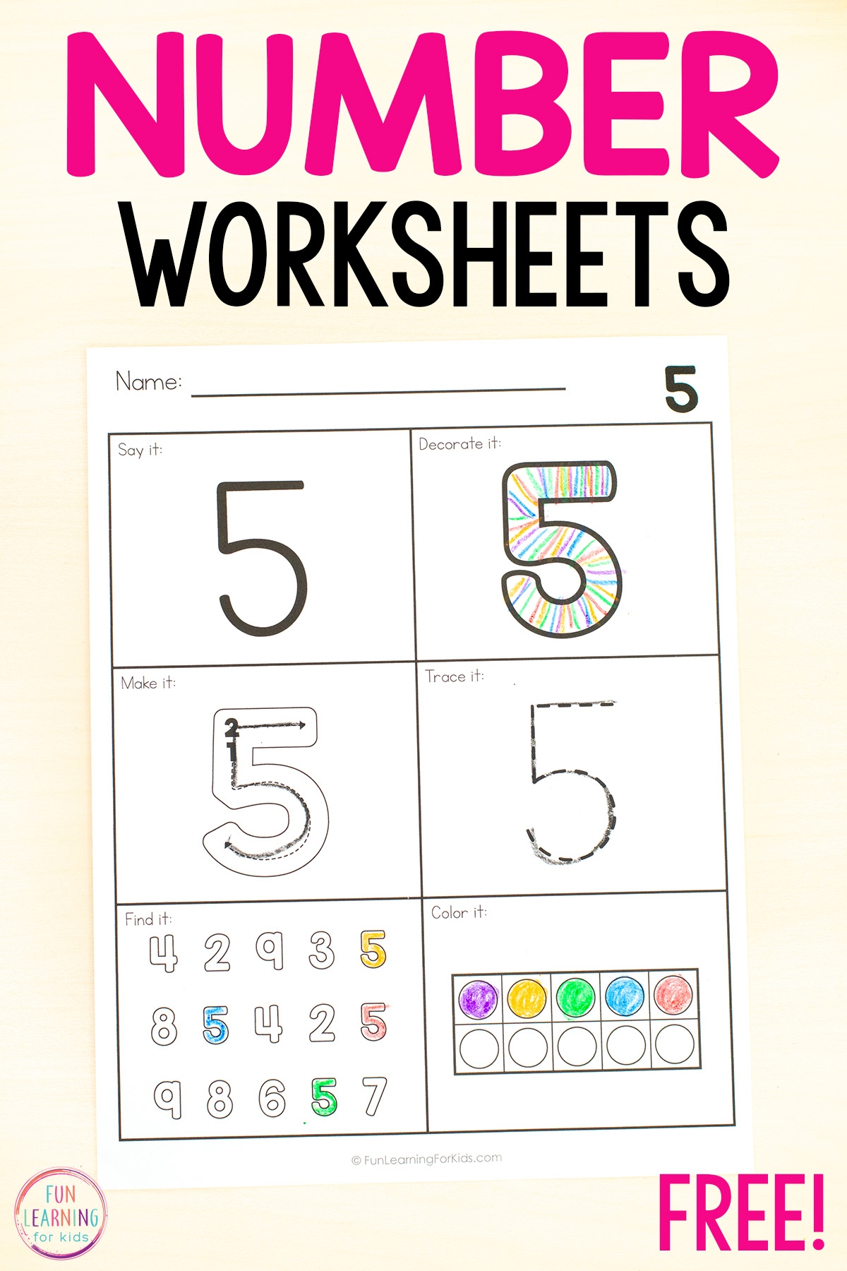 Printable Number Recognition Games
