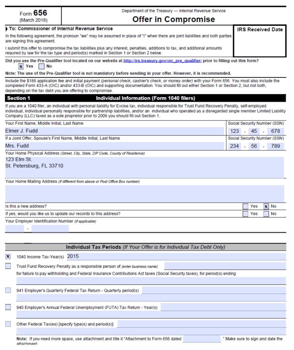 Offer In Compromise How To Get The IRS To Accept Your Offer Law 