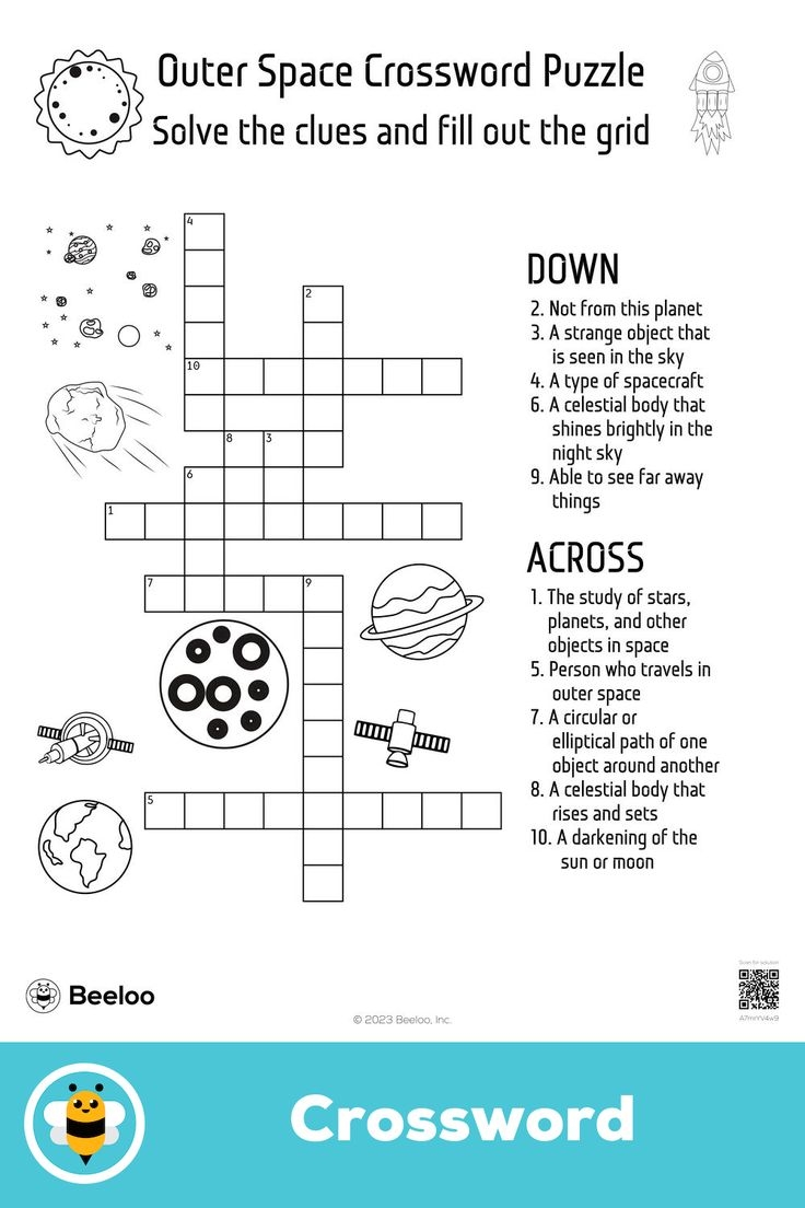 Astronomy Crossword Puzzles Printables