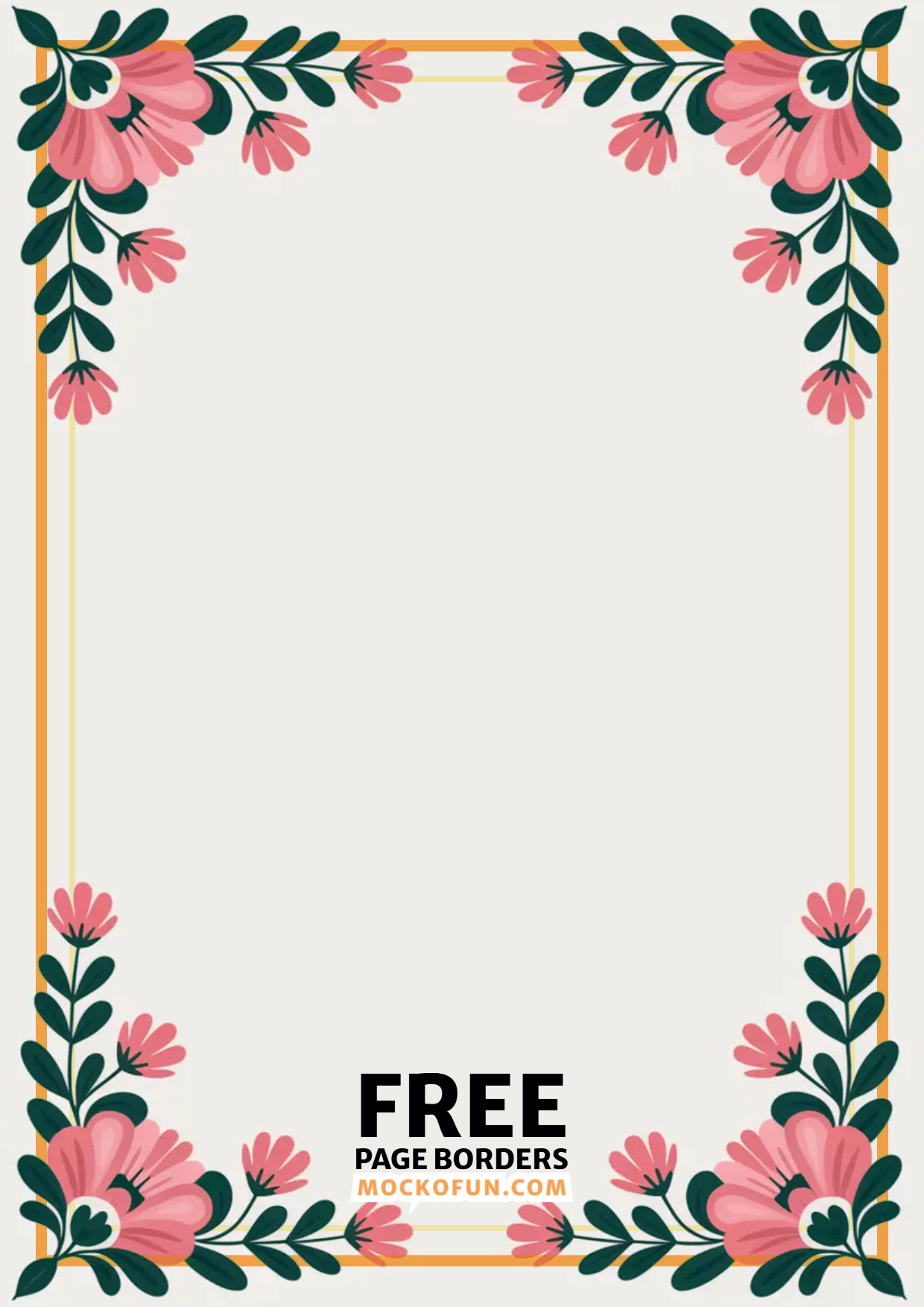 Page Borders Printable MockoFUN