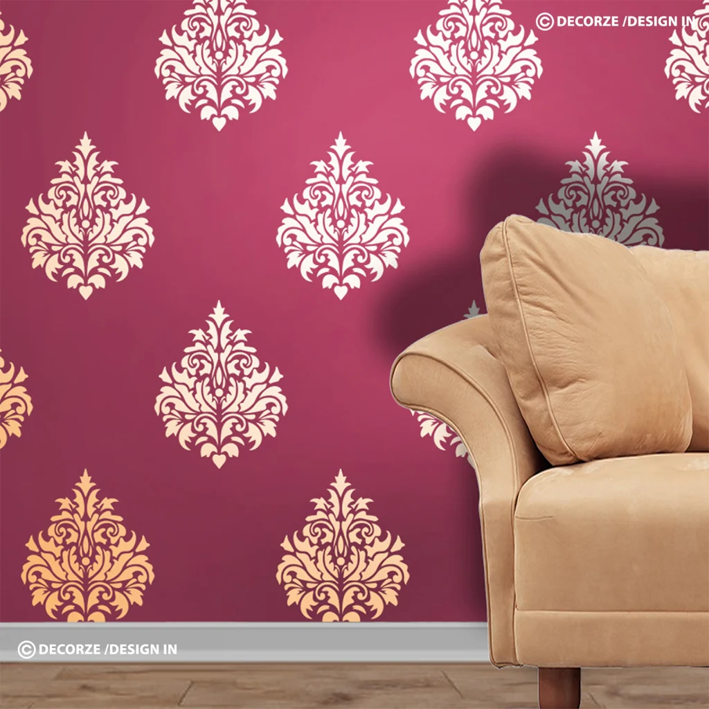 Paisley Motif Paisley Pattern Wall Stencils Indian Designs 