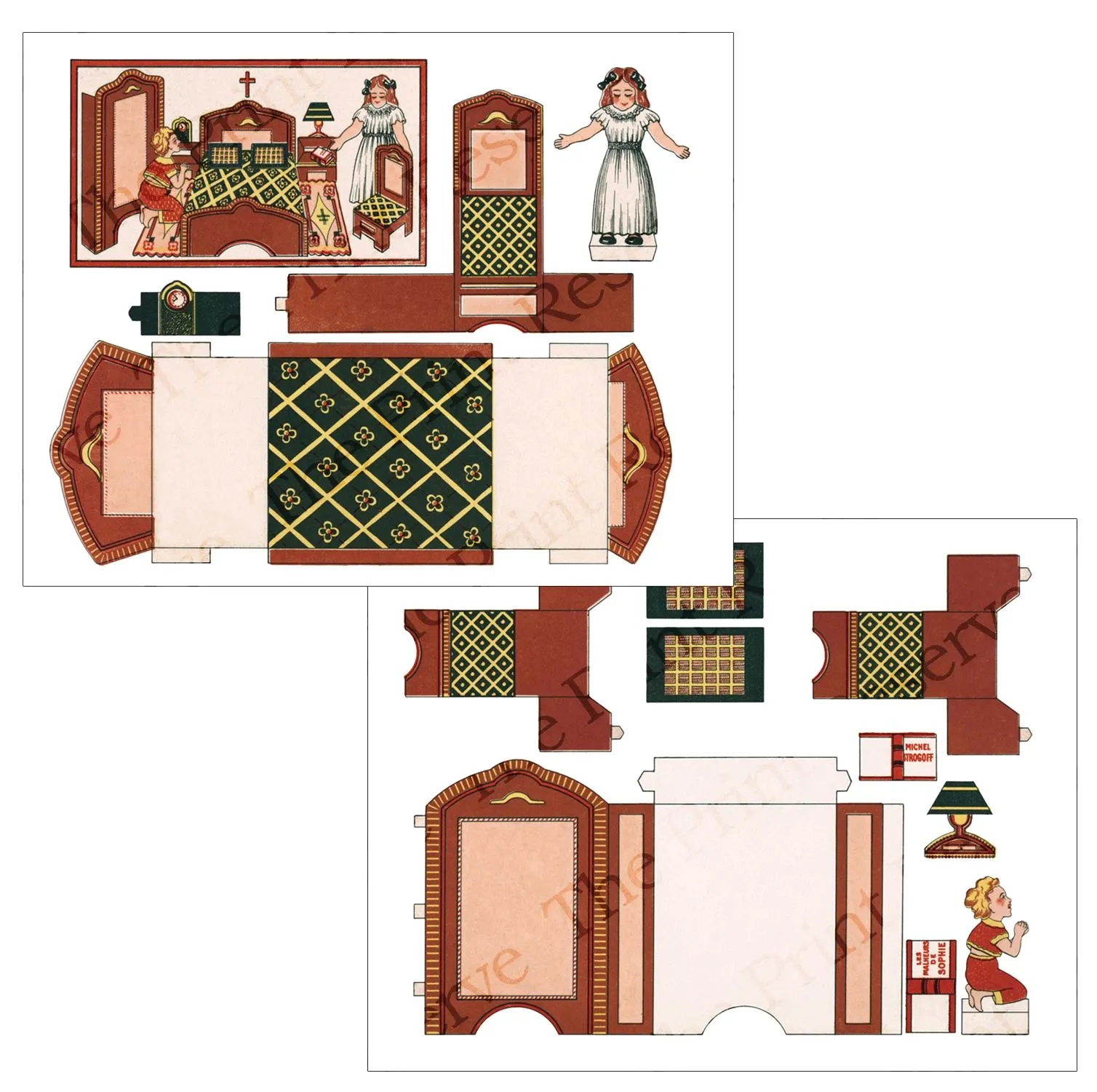 Printable 3d Paper Furniture Templates