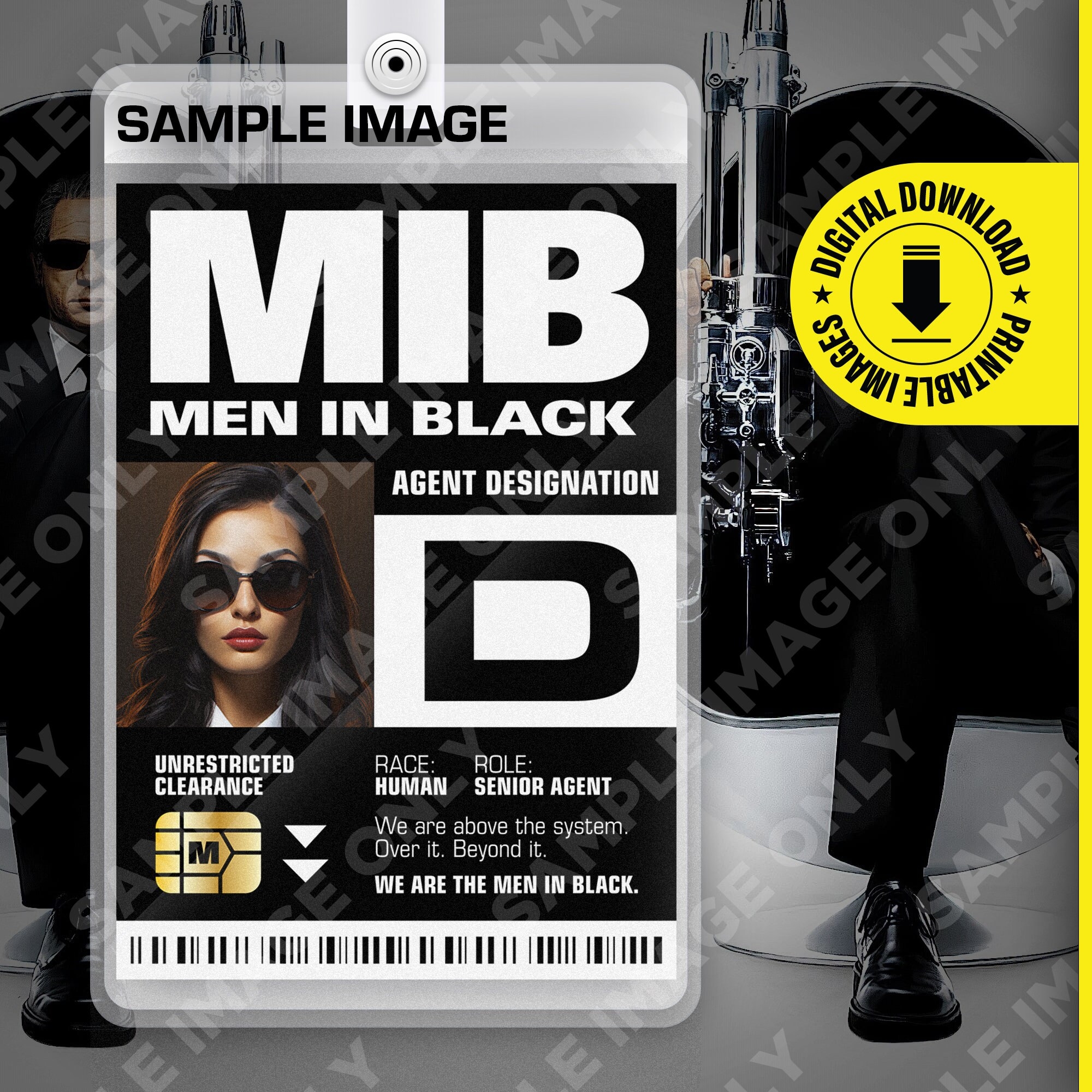 Badge Creator Free Printable Mib Badge Template
