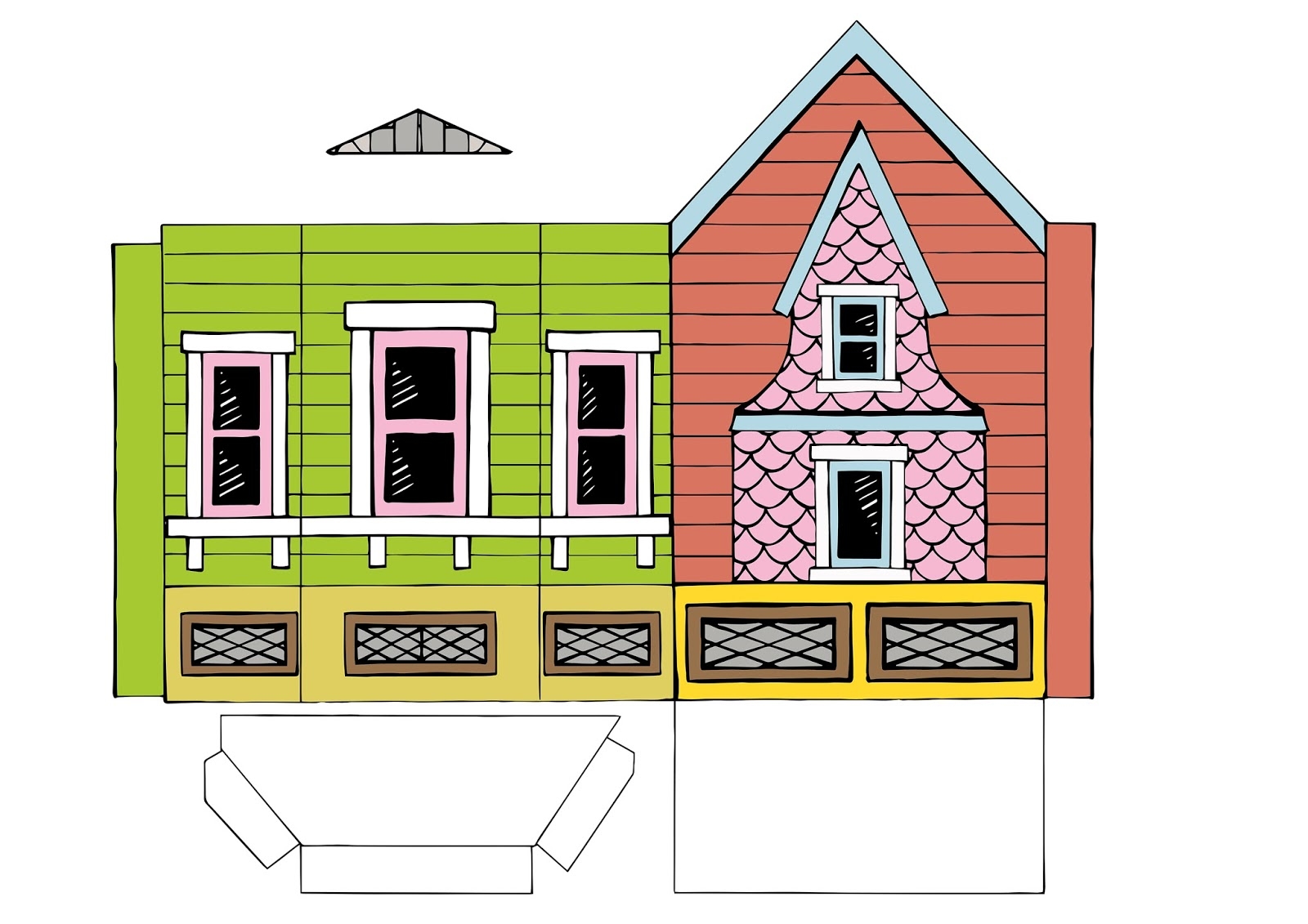 Peach Bum UP HOUSE Printable Template 