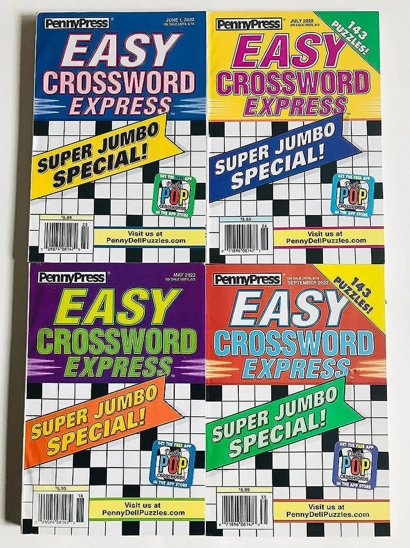 Penny Press Easy Crossword Puzzle Issues May To September 2022 