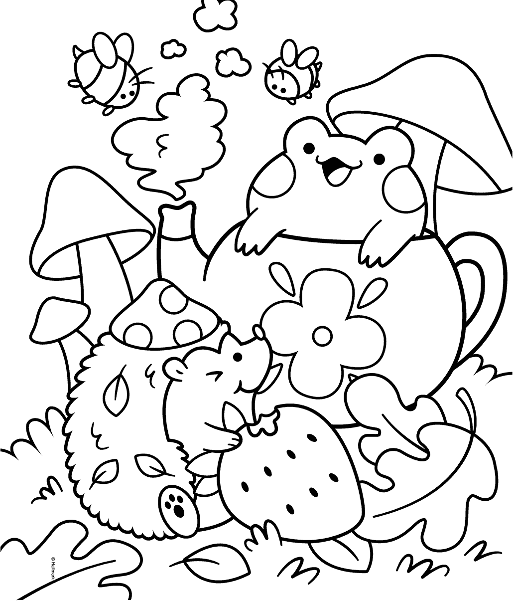 Plants And Animals Free Coloring Pages
