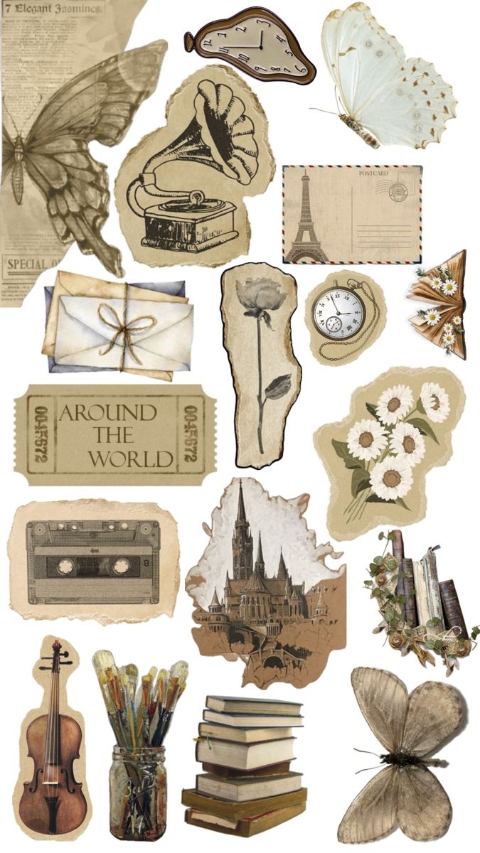 Png Vintage Schetsboek Idee n Plakboeken Idee n Collage Idee n
