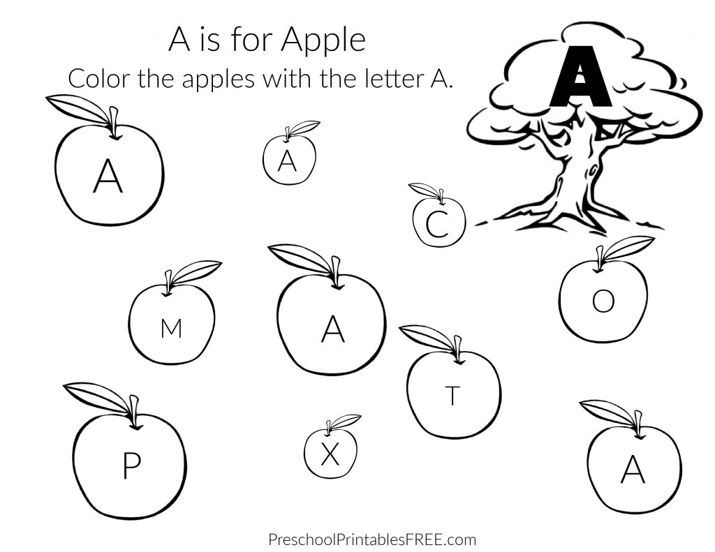 Free Printable Preschool Worksheets Letter A