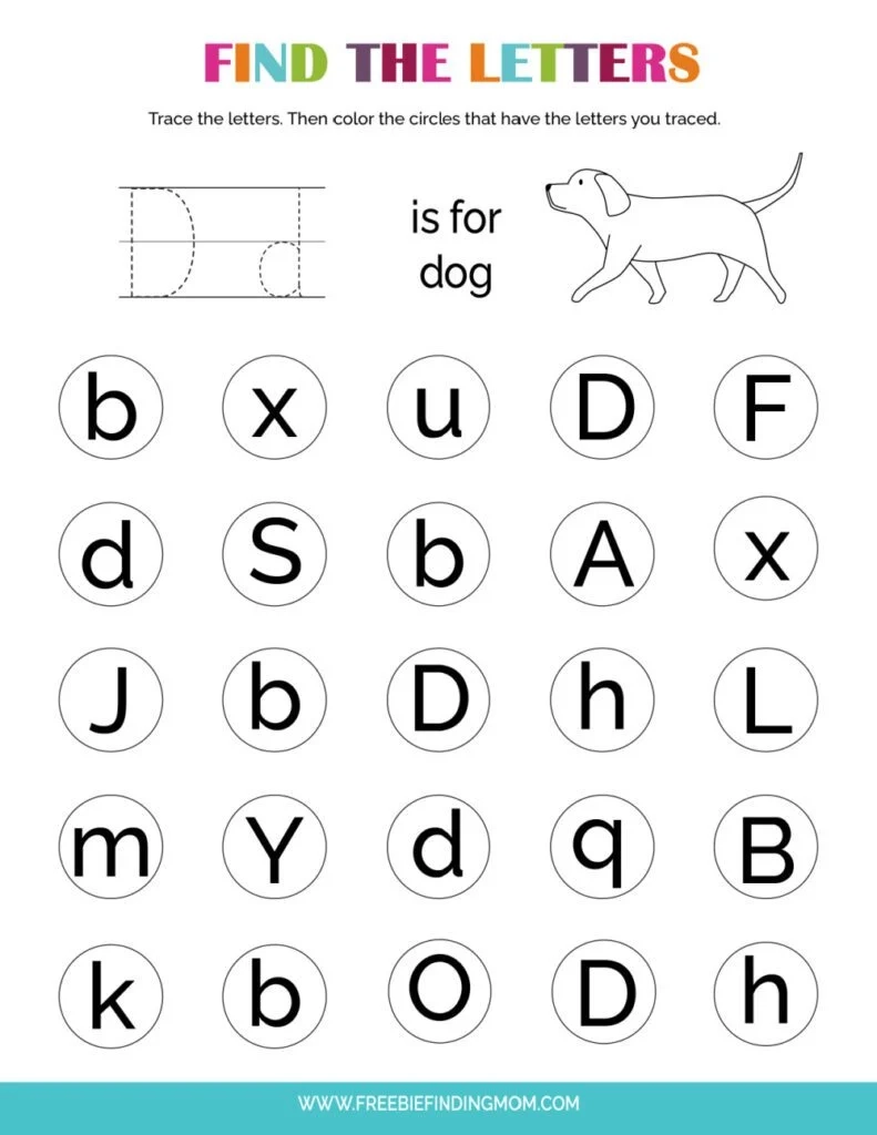 Letter D Worksheets Preschool Free Printables