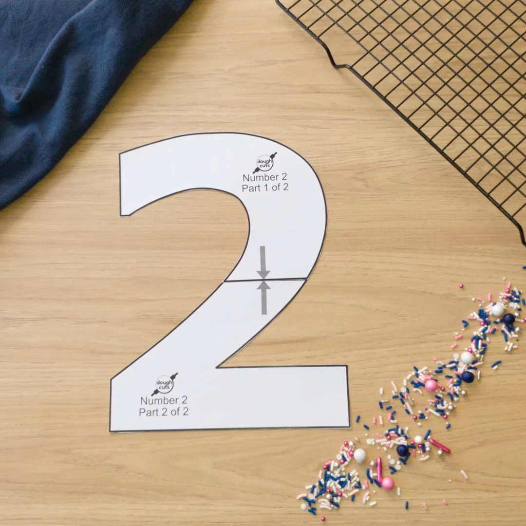 PRINT AT HOME Number Cookie Cake Templates Individual 11 