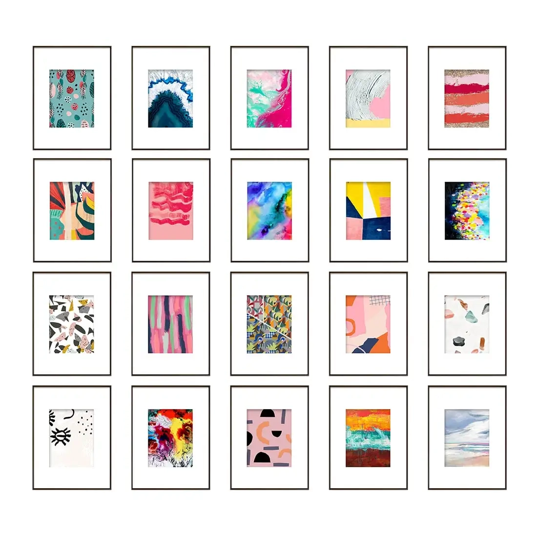 Printable Abstract Wall Art Printable Party Favors