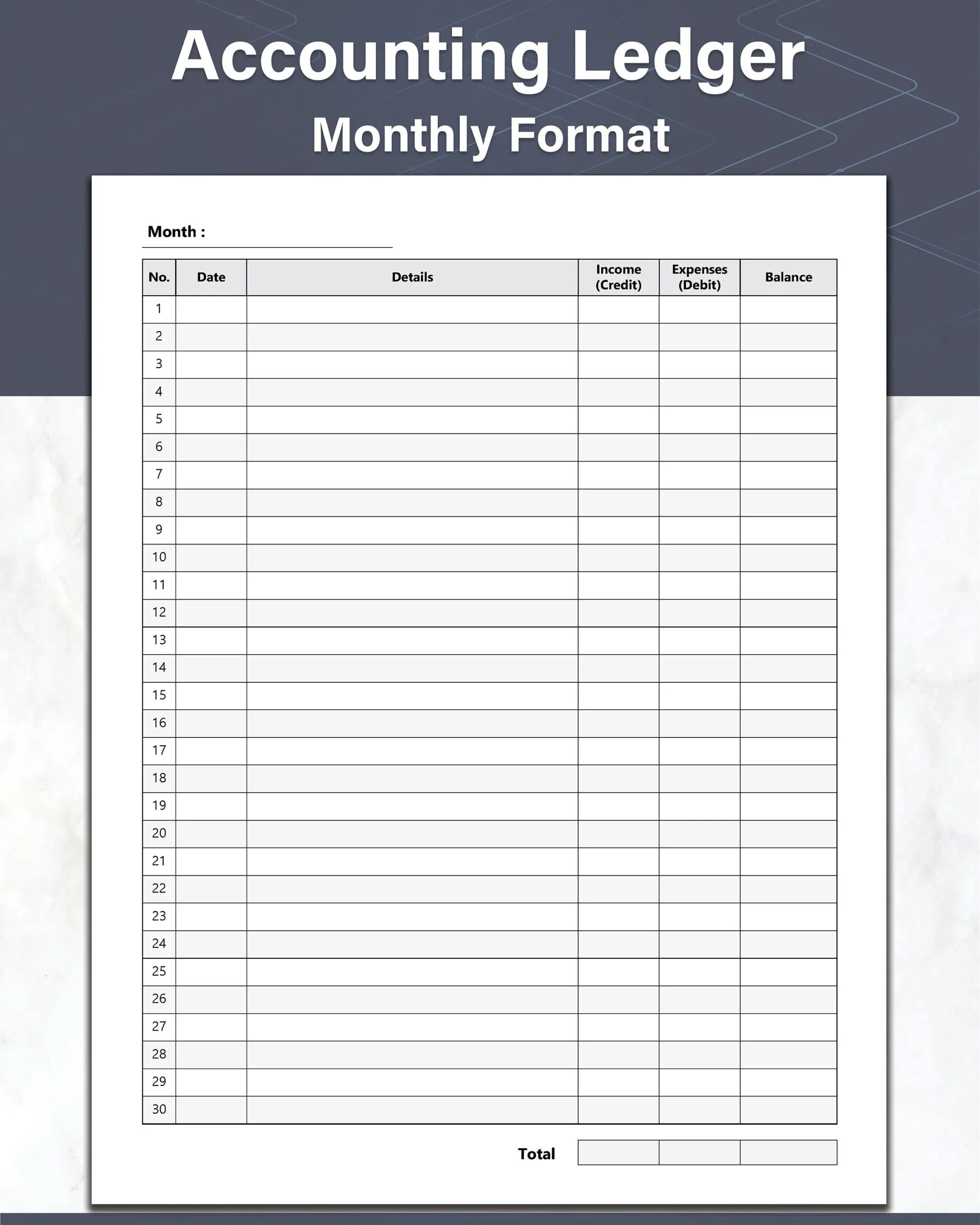 Printable Accounting General Ledger Sheet Accounting Ledger And 
