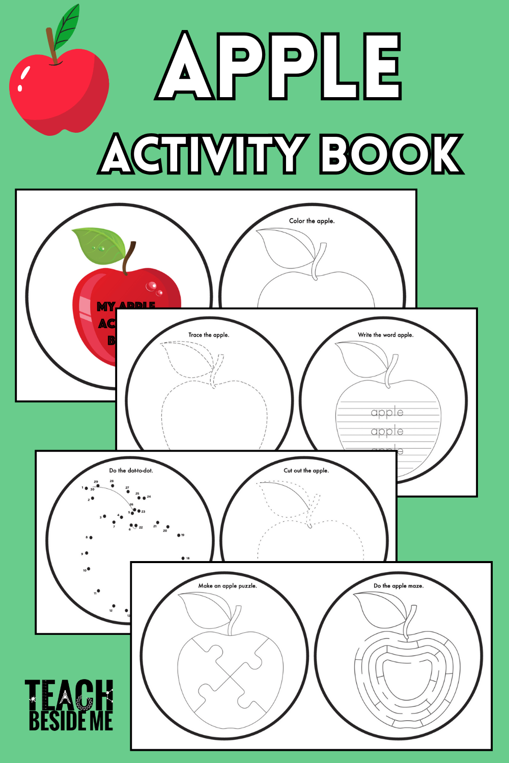 Printable Apple Activity Book Teach Beside Me