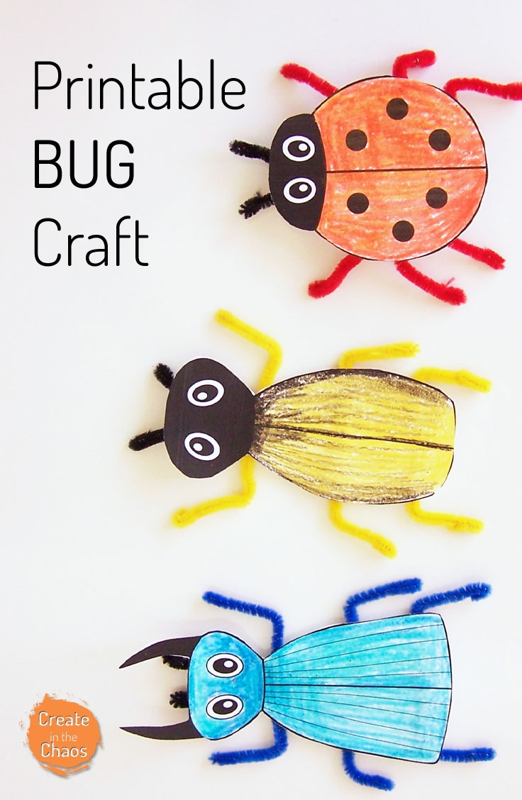 printable bug craft create in the chaos