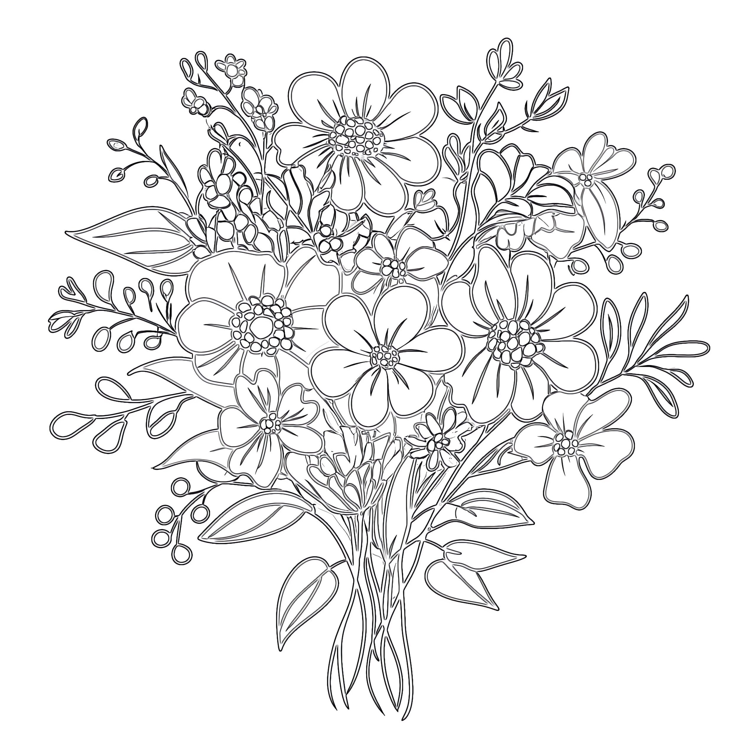 Free Printable Color Flowers