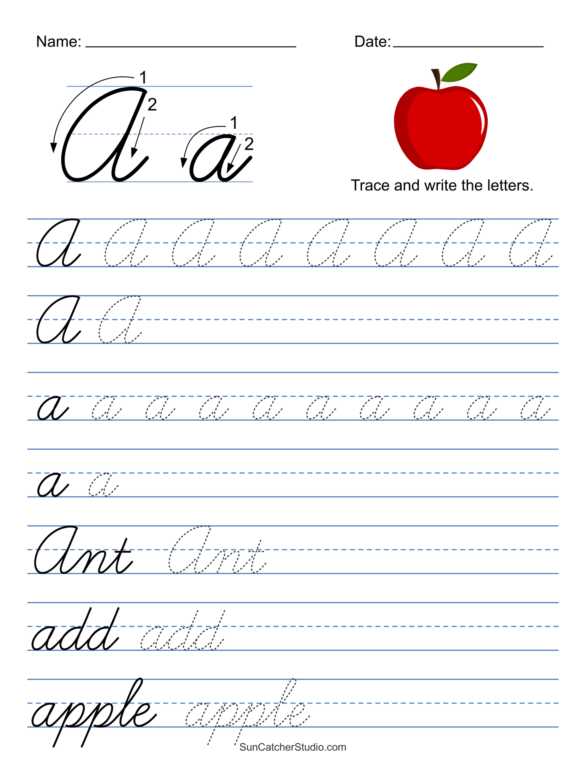 Printable Cursive Worksheets