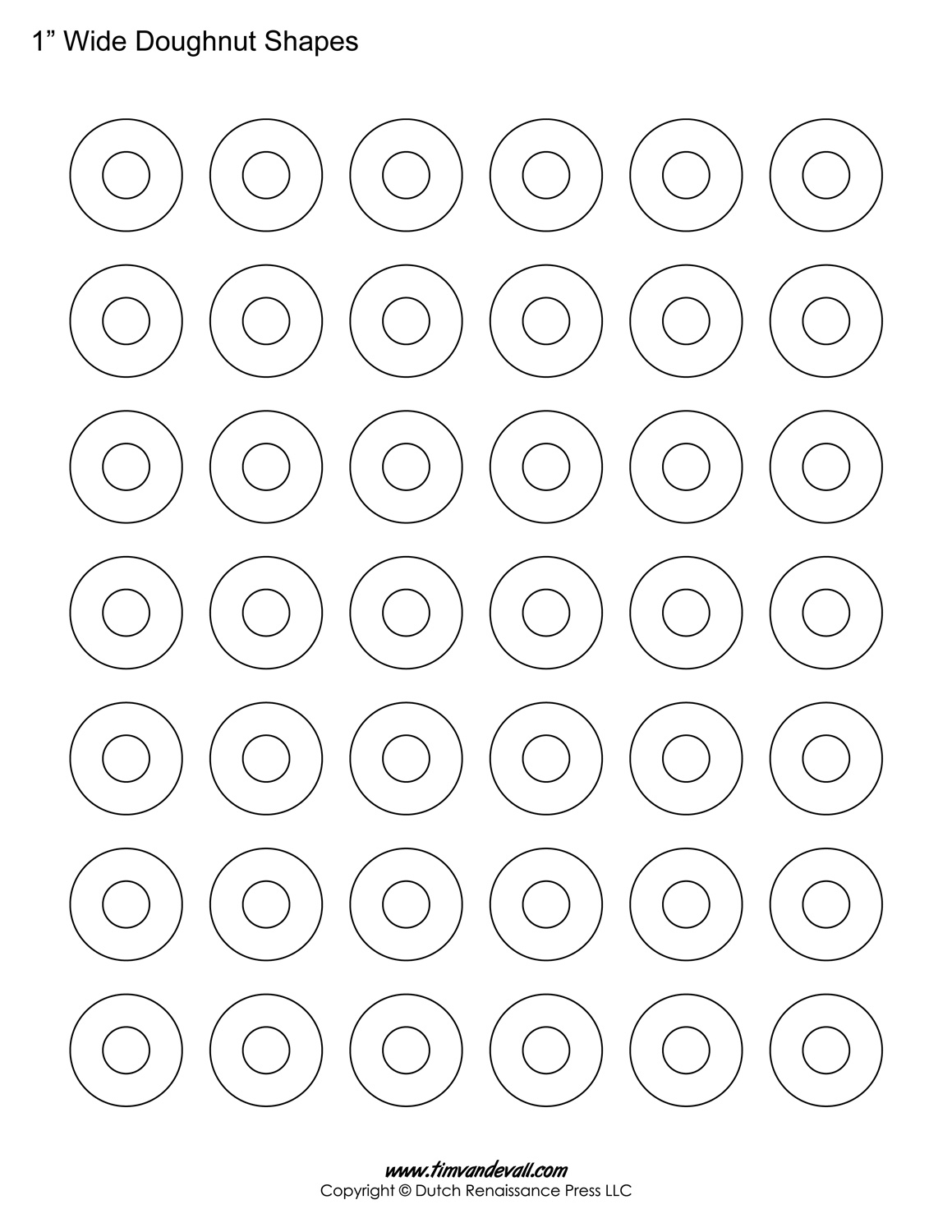 Printable Donut Templates Blank Doughnut Shapes