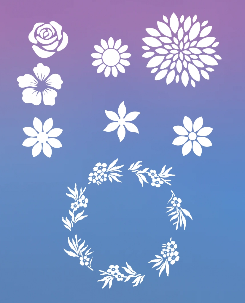 Printable Flower Stencil Templates Printable Party Favors