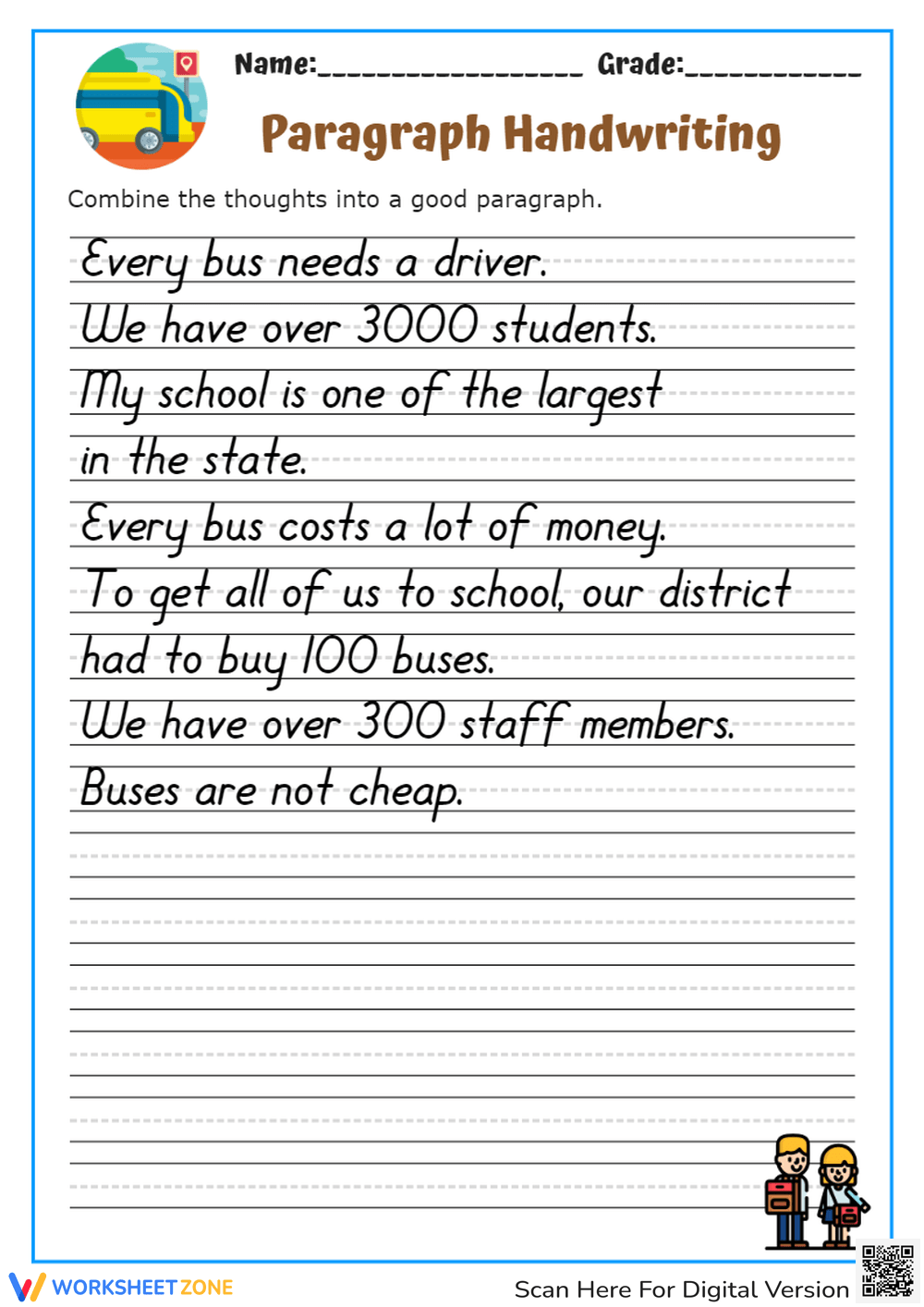 3rd Grade Worksheets Free Printable Writing