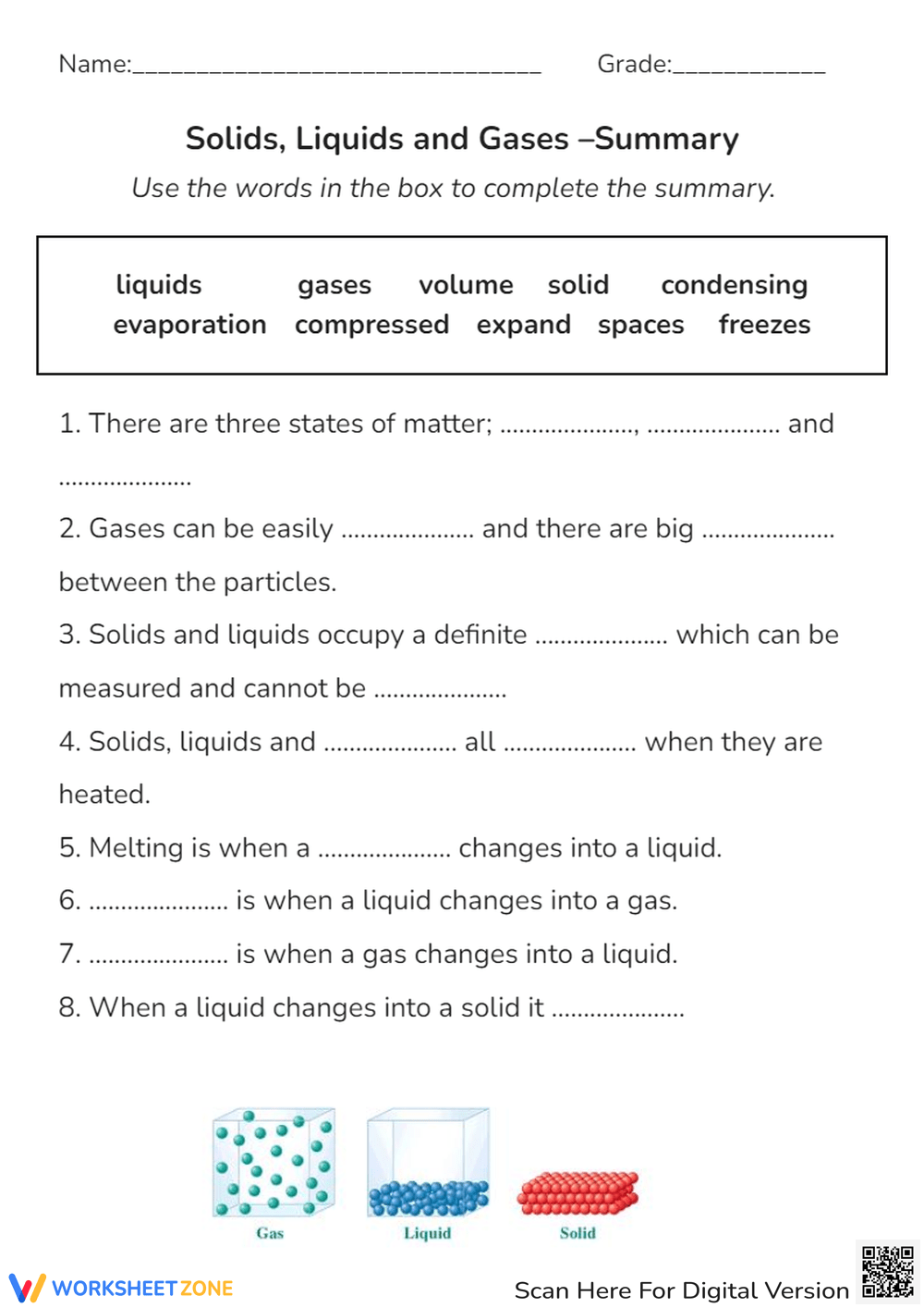 Free Printable Fifth Grade Worksheets Science