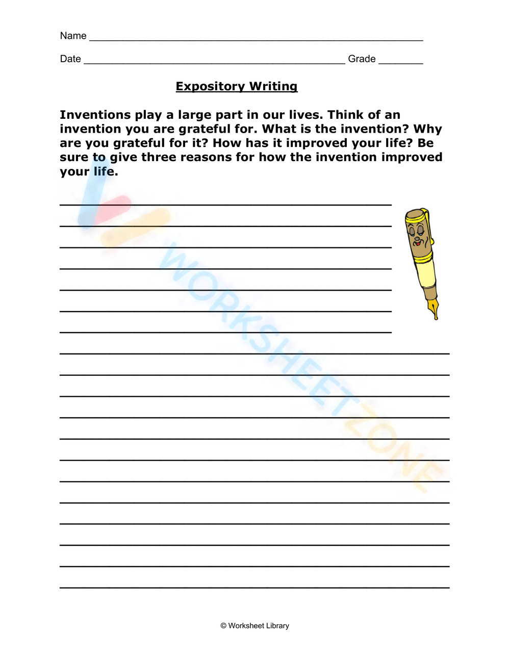 Printable Writing Worksheets 7th Gr
