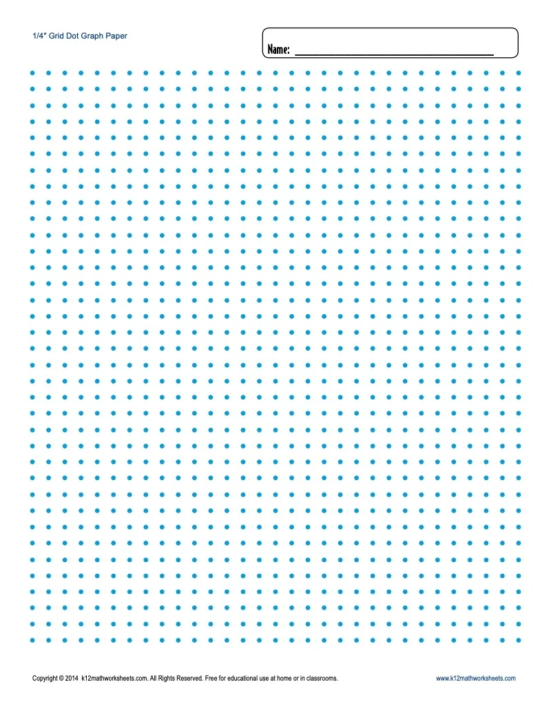 1 4 Inch Graph Paper Free Printable