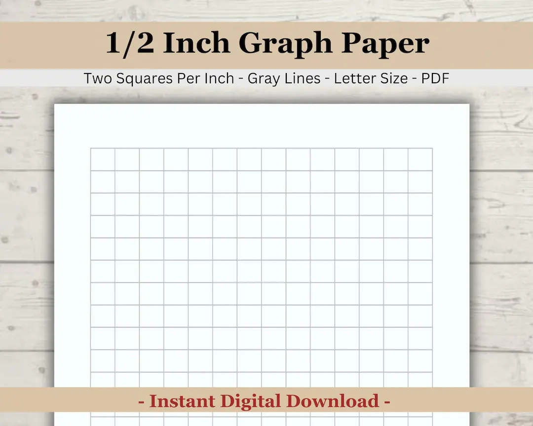 Printable Graph Paper 1 2 Inch