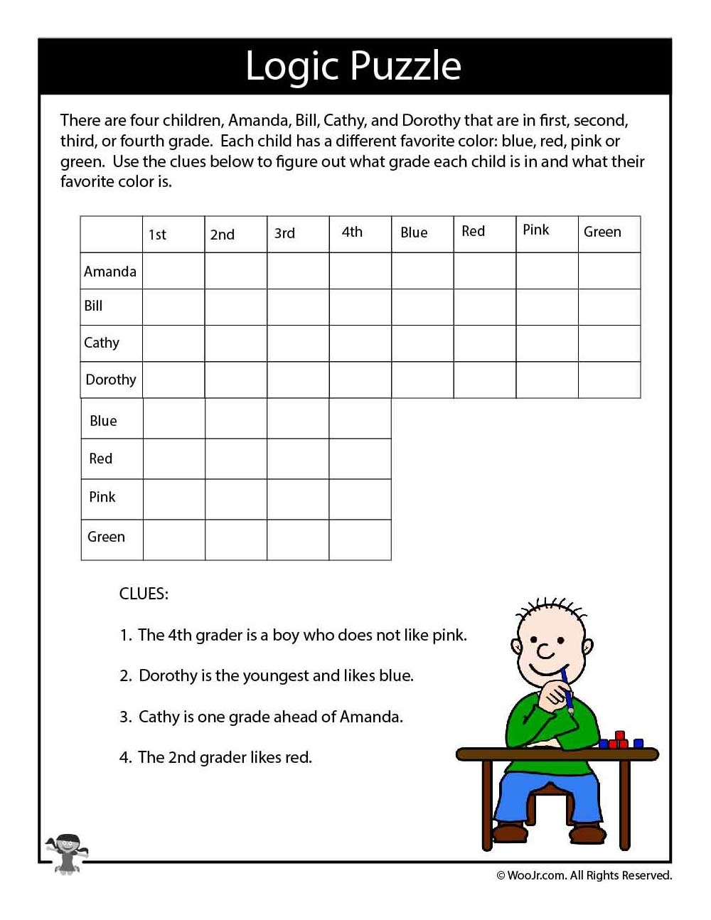 Free Printable Puzzles For Kids 8-12