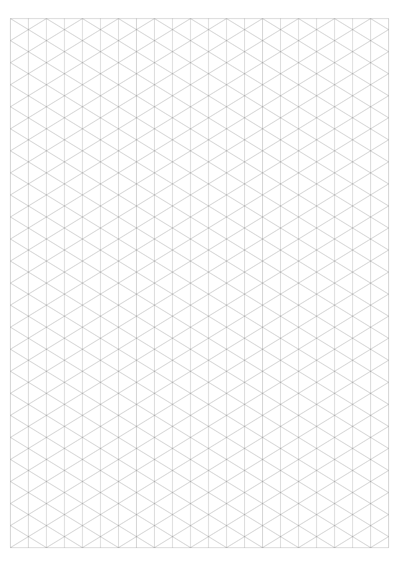 Printable PDF 50 Sheet Isometric Graph Paper Pad 22x17 Inches 3D 