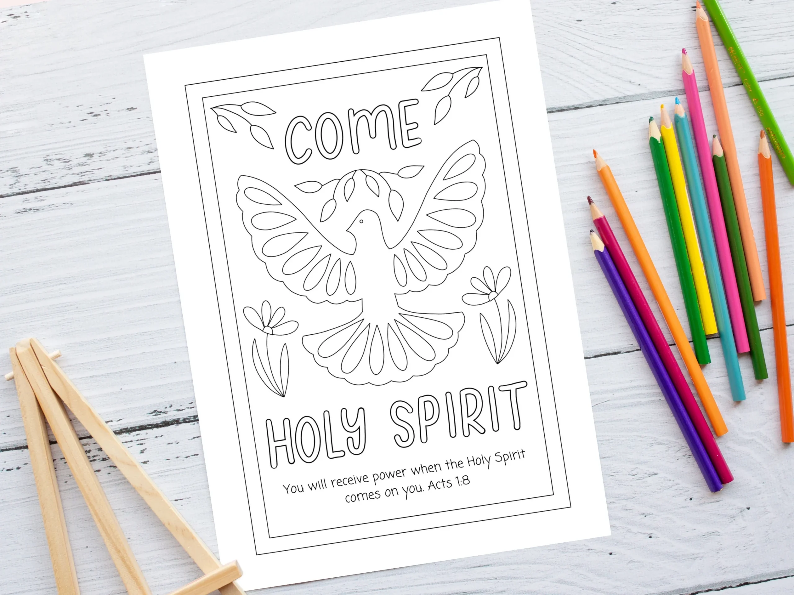 Printable Pentecost Coloring Page Holy Spirit Coloring Sunday 