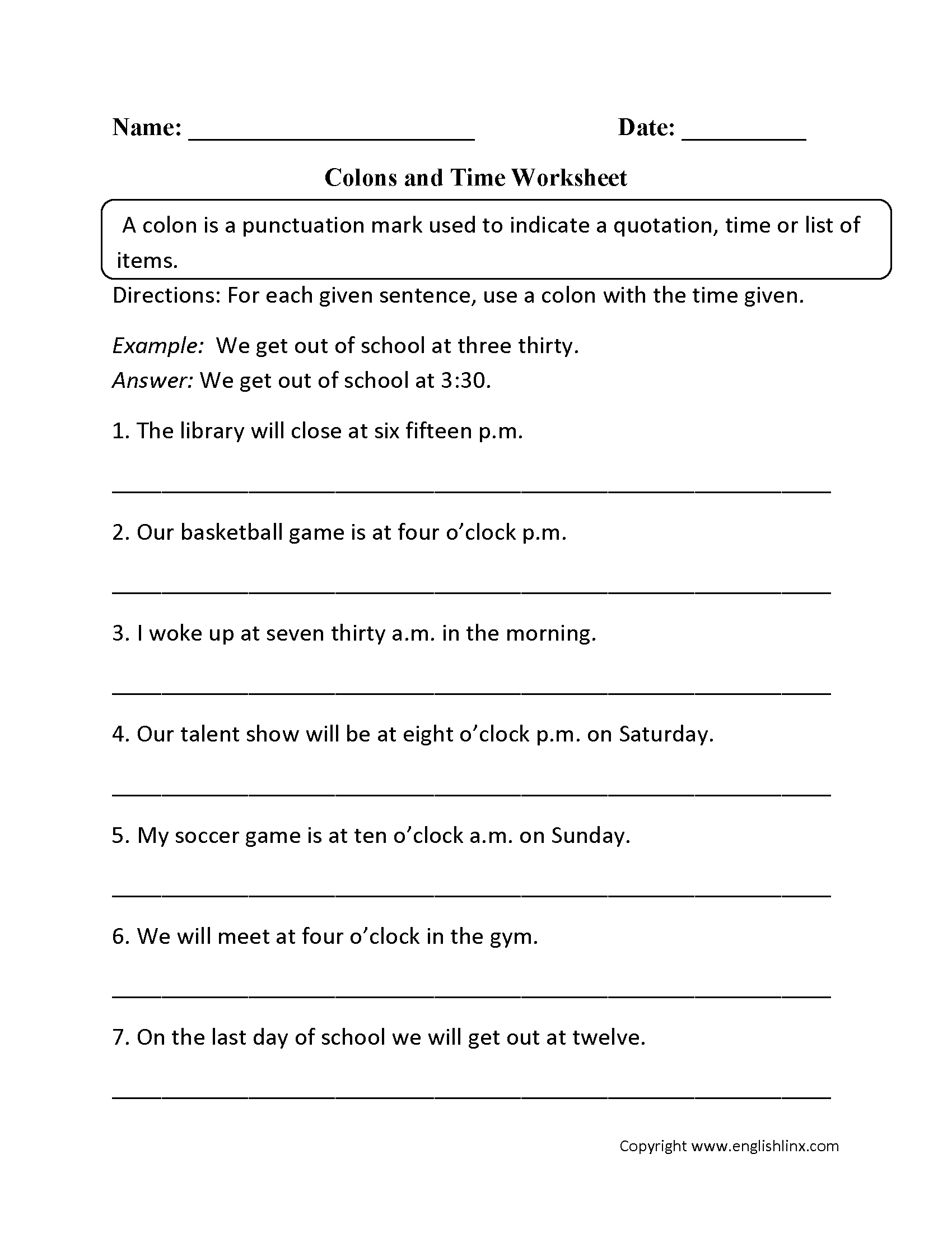 Free Printable Grammar Worksheets For Grade 7