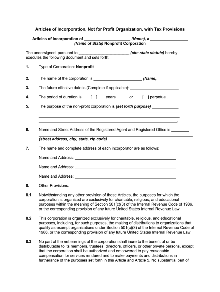 Printable Application For 501 C 3 Nonprofit