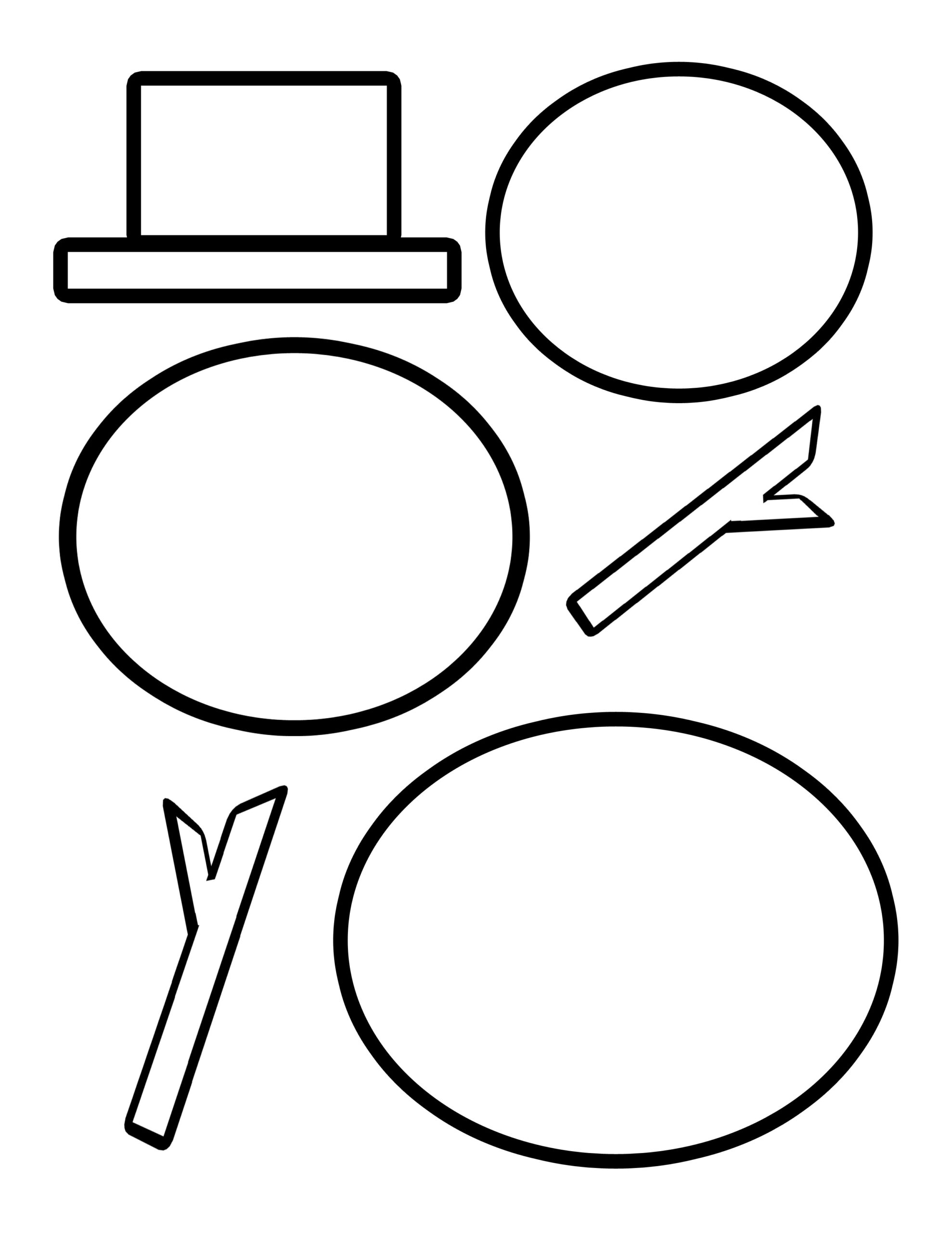 Cut Out Snowman Template Printable