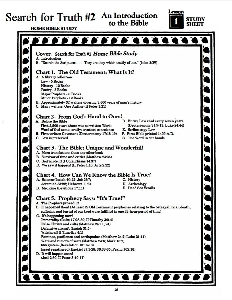 Search For Truth 2 Student Study Sheets Digital PPH