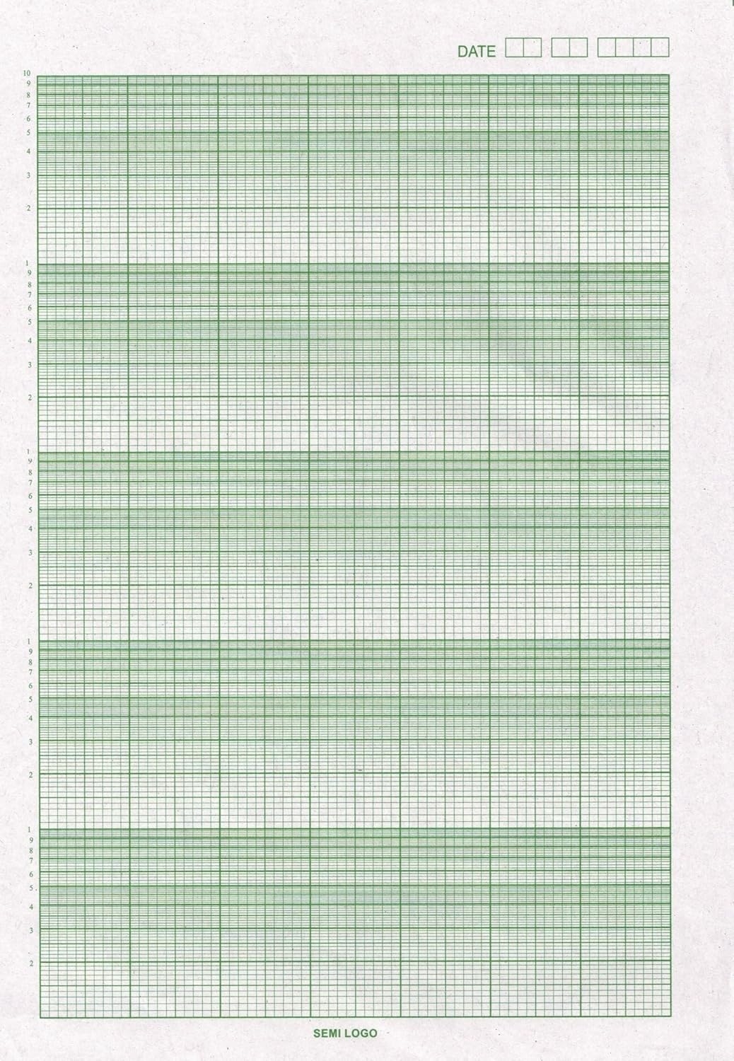 A4 Size Graph Paper Green