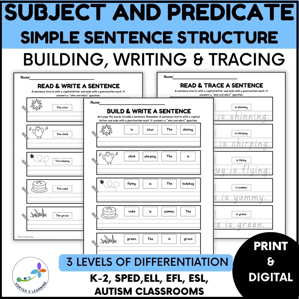Building A Sentence Worksheet