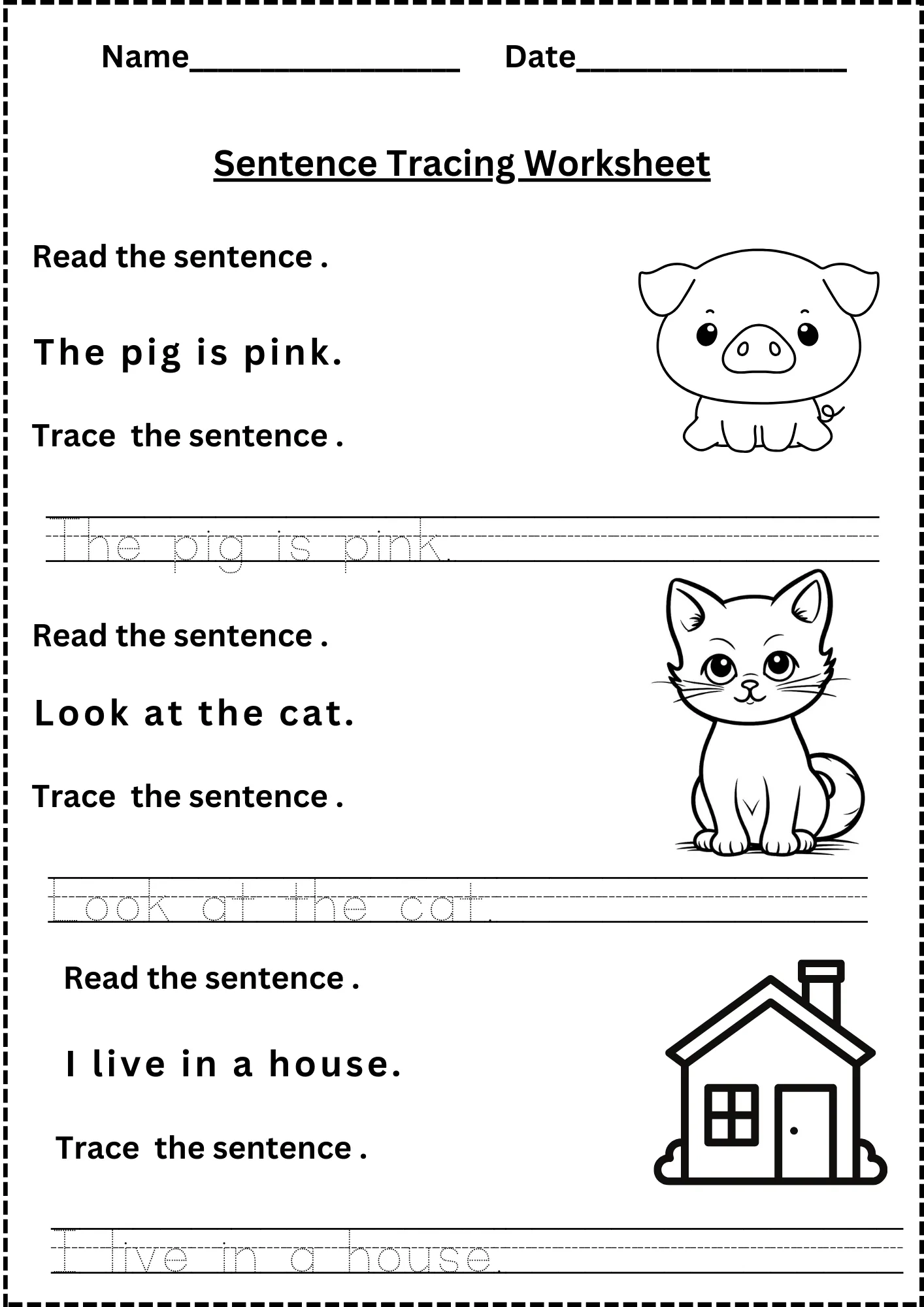Worksheets For Writing Sentences