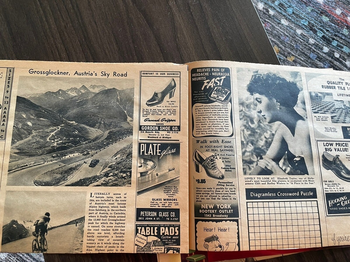 September 2 1951 Detroit Newspaper Advertising Collectable 