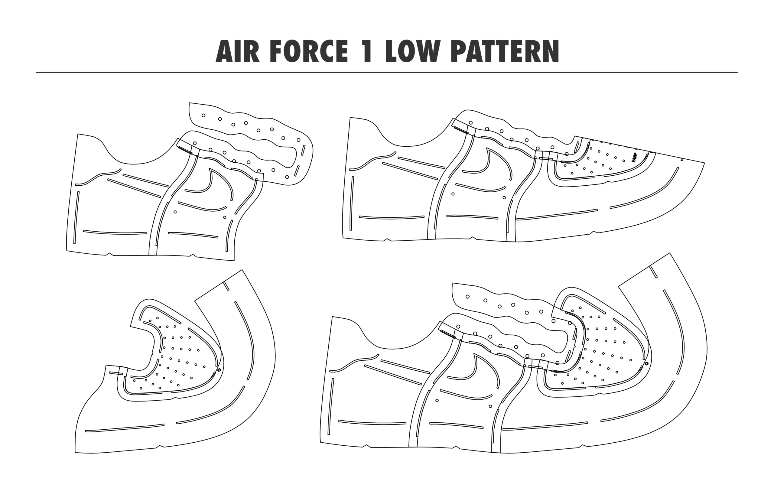 Printable Air Force 1 Template