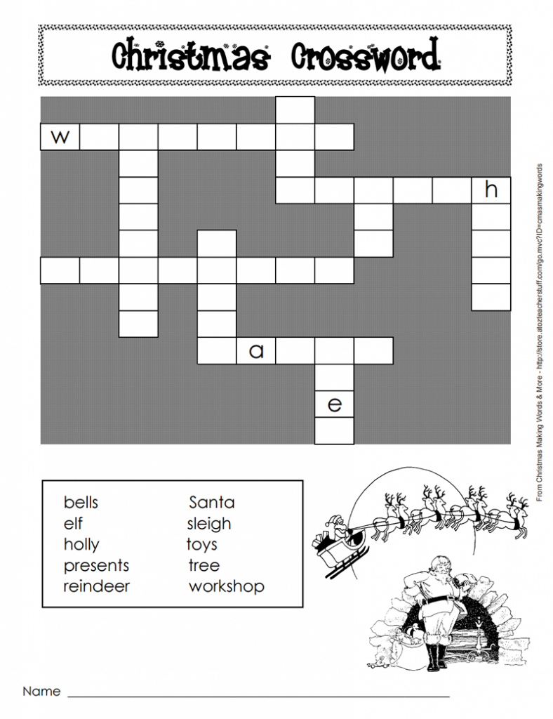 Sight Words Crossword Puzzle with He Are In Was This A To 