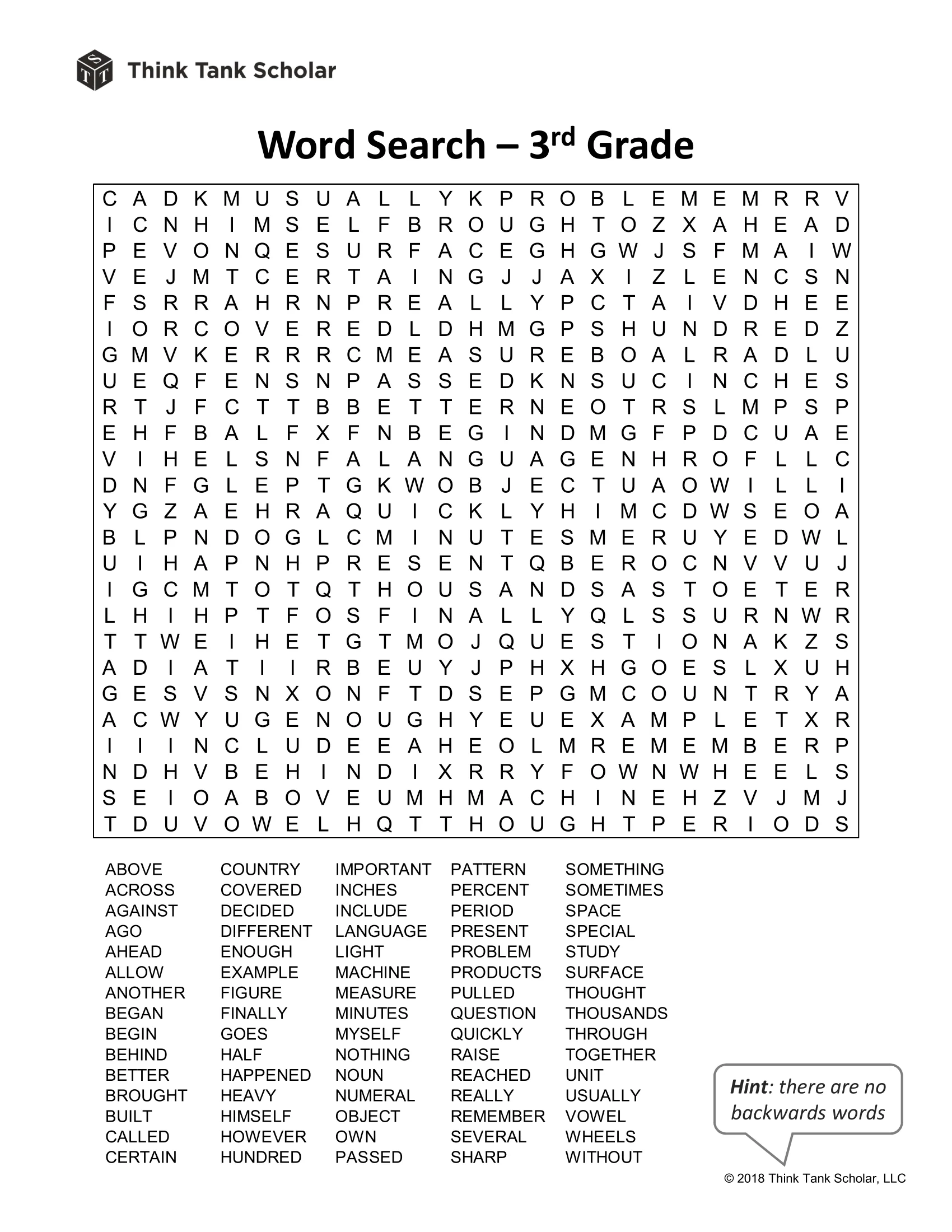 Free Printable Word Puzzle Sheets