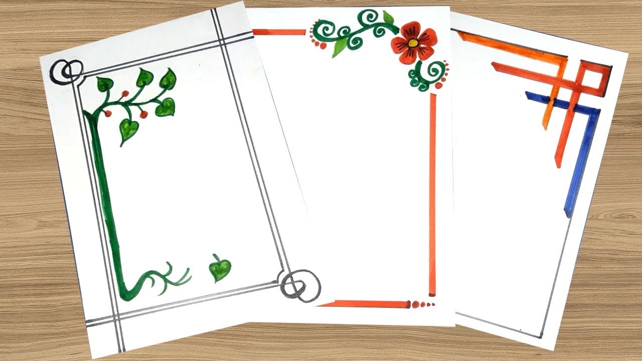 Simple Border Designs On Paper Border Designs Project Work Designs Borders For Projects
