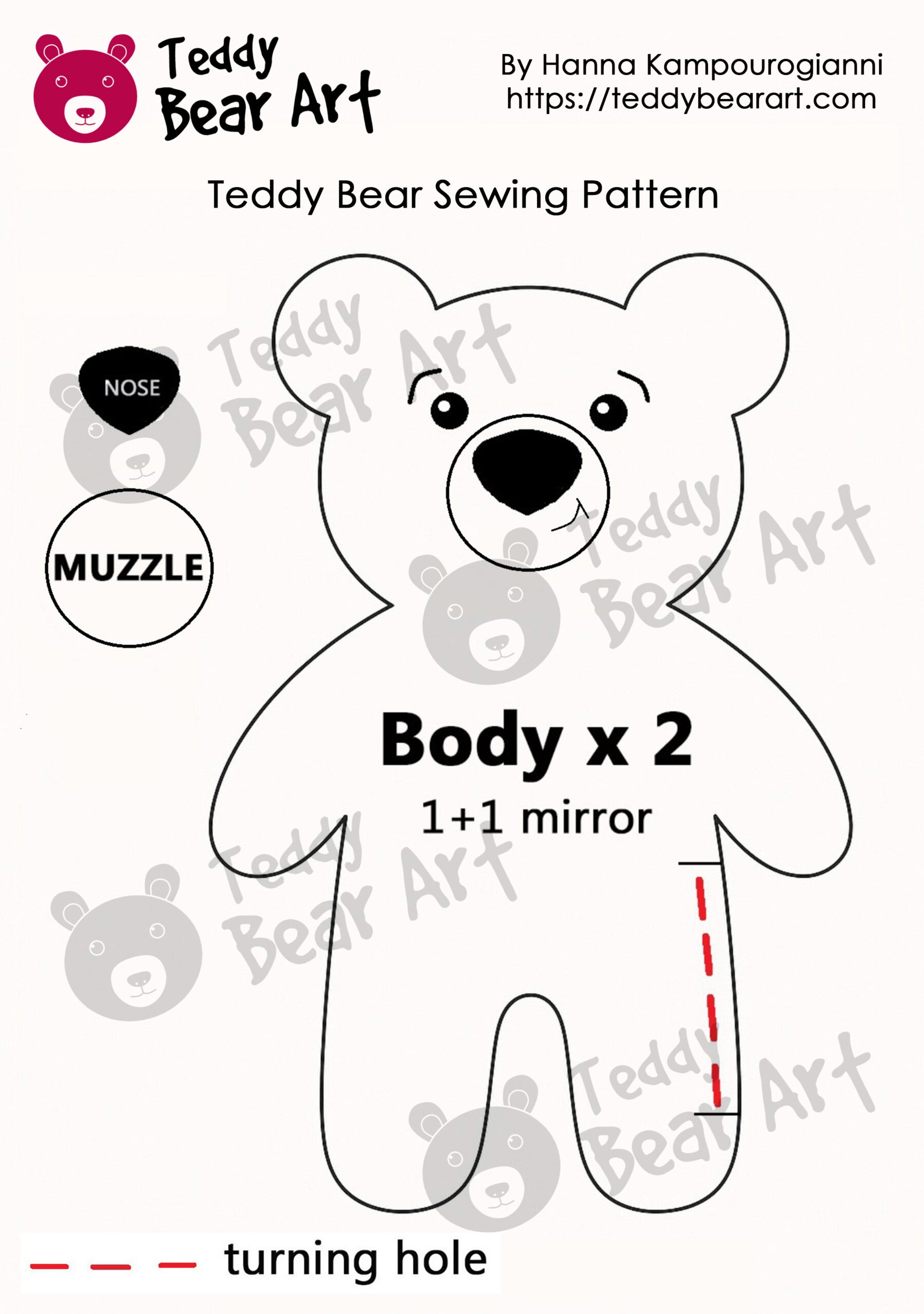 Teddy Bear Template Free Printable