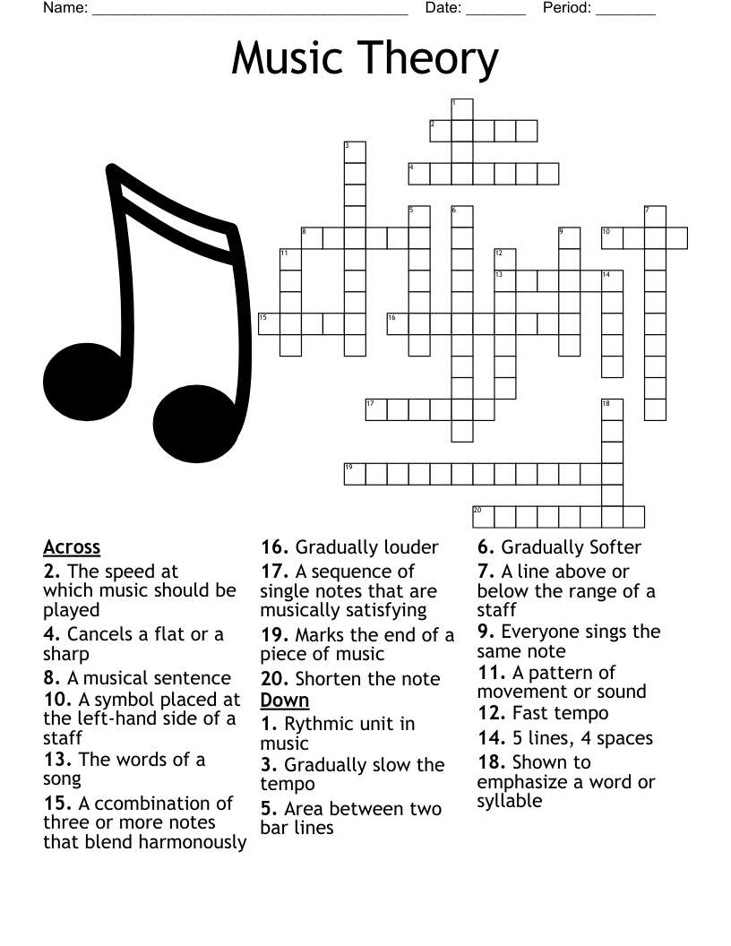 Singing Crossword WordMint